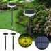 2023 Summer Savings! WJSXC Solar Lighting Clearance Bright Solar Lights 2 Pack Color Changing+Warm White LED Solar Lights Outdoor IP67 Waterproof Solar Lights Solar Powered Garden Lights for Walkway