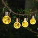 Morttic 4 Pack Solar Outdoor Lights Solar Hanging Lights for Christmas Decoration-Cracked Glass Solar Lights Outdoor Waterproof for Garden Yard Fence Treeï¼ˆWarm Whiteï¼‰