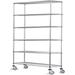 24 Deep x 72 Wide x 92 High 6 Tier Chrome Wire Shelf Truck with 1200 lb Capacity