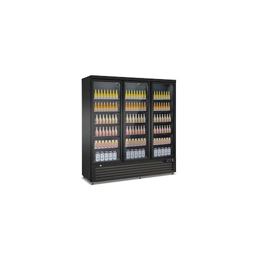 Groju Gastro Flaschenkühlschrank Kühlschrank Gewerbekühlschrank 1600 L 1880x710x1997mm Schwarz