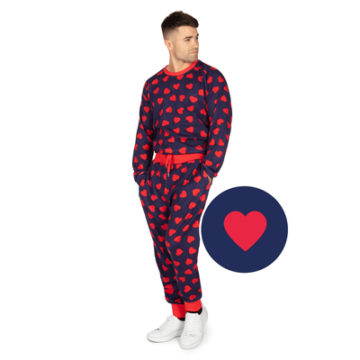 Men's Hearts on Fire Pajama Set