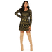 Women's Gold Foil Fair Isle Dress