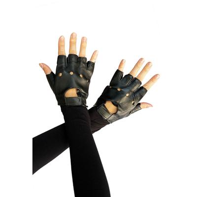 Unisex Fingerless Black Gloves