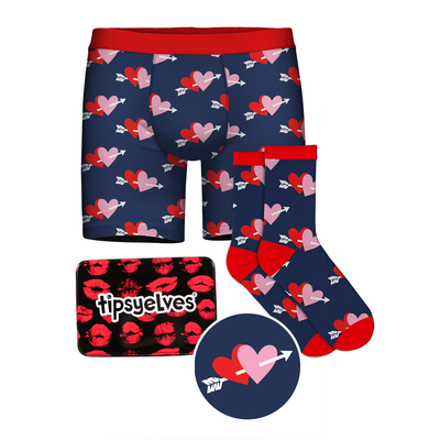 Men's Lovestruck Boxers & Socks Gift Set