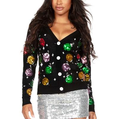 Women's Sequin Ornaments Cardigan Sweater