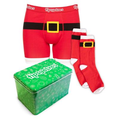 Men's Santa Claus Boxers & Socks Gift Set