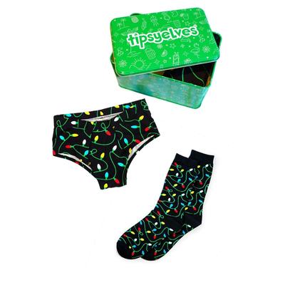 Women's Christmas Lights Underwear & Socks Gift Set