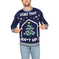 Men's Light that Sh*t Up Ugly Christmas Sweater