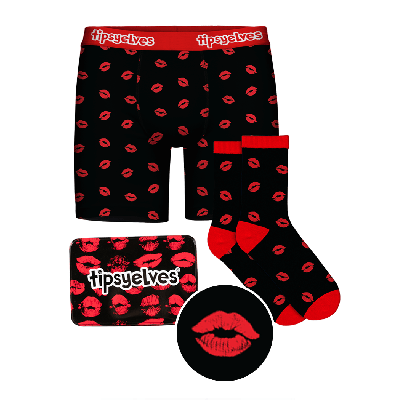 Men's Kiss Attack Boxers & Socks Gift Set