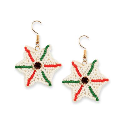 Beaded Snowflake Earrings