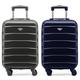 Flight Knight Set of 2 Lightweight 4 Wheel ABS Hard Case Suitcases Cabin Carry On Hand Luggage Approved for Airlines Including British Airways & Maximum Size for easyJet Large Cabin Bag 56x45x25cm