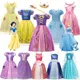 Robe princesse Disney pour filles Raiponce Elsa Anna Cendrillon Costume Cosplay Halloween