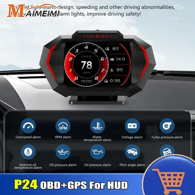 M-Compteur de vitesse numérique intelligent écran LCD complet multifonction OBD + GPS système