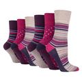 6 Pairs Ladies Gentle Grip Cotton Socks Neutral/Pink