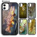 Krajews-Juste de téléphone en peau de truite arc-en-ciel pour iPhone coque coque pêche 15 SE