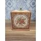 Beautiful Hand Crafted Vintage Biscuit Box, Antique Tiles, Wooden Marquetry, Vintage Box