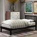 Twin Size Solid Wood Platform Bed with Slat-Shaped Headboard