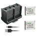 Kastar 2-Pack Battery and Quadruple Charger Compatible with Pentax D-Li92 Megazoom X70 Optio WG-1 Optio WG-1 GPS Optio WG-2 Optio WG-2 GPS Optio WG-3 Optio WG-3 GPS Optio WG-4 Optio WG-5 GPS