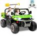 24V 2 Seater Kids Ride on Car Truck Ride On UTV with 2x200W Motor Ride On Dump Truck Ride On Car with Dump Bed/Shovel Electric Vehicle with Non-slip tyre LED Light Music Remote Control Green