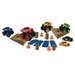 Monster Maniacs Ford Switch Ems 24 Piece Vehicle Gift Set Friction Powered Vehicle Set with 4 Truck Chasis 6 Truck Bodies Plus Accessories Children Ages 3 Years and Up