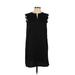 Shein Casual Dress - Shift Keyhole Sleeveless: Black Print Dresses - Women's Size Large