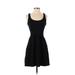 Cynthia Rowley TJX Casual Dress - A-Line: Black Solid Dresses - Women's Size Small