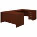 Huckins Reversible U-Shape Executive Desk Wood in Brown Laurel Foundry Modern Farmhouse® | 30 H x 60 W x 100.4 D in | Wayfair