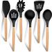 Fish hunter 6 -Piece Silicone Assorted Kitchen Utensil Set in Black | Wayfair ZCJB08ZXL4HRG