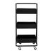 Seville Classics Inc. Seville Classics 3-Tier Steel Utility Cart w/ Wheels Metal in Black | 34.9 H x 16.7 W x 13.9 D in | Wayfair SHE20319B