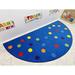 144 x 72 x 0.25 in Area Rug - Kid Carpet Color Spots Semi Circle Rug | 144 H x 72 W x 0.25 D in | Wayfair FE823-43A