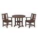 POLYWOOD® Prairie 3-Piece Farmhouse Outdoor Dining Set Plastic | 35.13 W x 35.13 D in | Wayfair PWS2121-1-MA