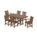 POLYWOOD® Oxford 7-Piece Farmhouse Outdoor Dining Set Plastic in Brown | 72 W x 37.72 D in | Wayfair PWS2067-1-TE