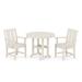 POLYWOOD® Mission 3-Piece Farmhouse Outdoor Dining Set Plastic in Brown | 35.13 W x 35.13 D in | Wayfair PWS2063-1-SA