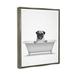 Stupell Industries Pug Dog In Tub Bathroom Pet by Annalisa Latella Graphic Art Canvas in Gray | 21 H x 17 W x 1.7 D in | Wayfair aw-309_ffl_16x20
