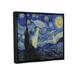 Stupell Industries Starry Night Classic Alien UFOs by Lil' Rue Graphic Art Canvas in Blue/Yellow | 25 H x 31 W x 1.7 D in | Wayfair