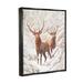Stupell Industries Elks Snowy Forest Wildlife by Pip Wilson Canvas in Brown/Gray | 21 H x 17 W x 1.7 D in | Wayfair aw-055_ffb_16x20