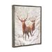 Stupell Industries Elks Snowy Forest Wildlife by Pip Wilson Canvas in Brown/Gray | 31 H x 25 W x 1.7 D in | Wayfair aw-055_ffl_24x30
