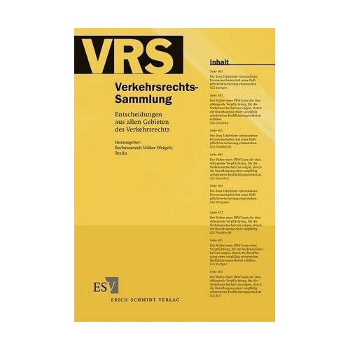 Verkehrsrechts-Sammlung (VRS) Band 114 / Verkehrsrechts-Sammlung (VRS) Bd. 114 - Volker Weigelt