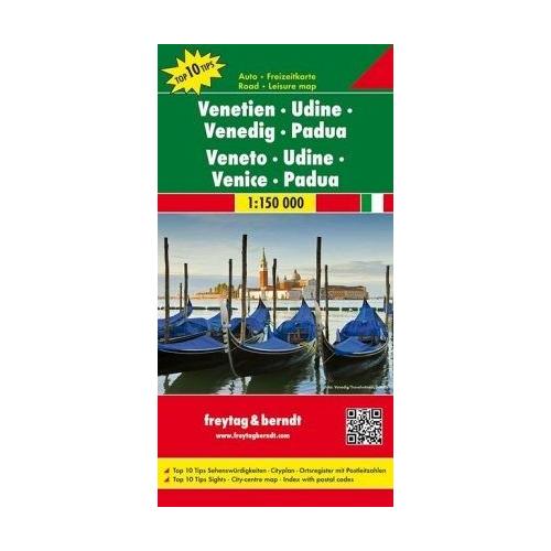 Freytag & Berndt Autokarte Venetien, Udine, Venedig, Padua. Veneto, Udine, Venice, Padua