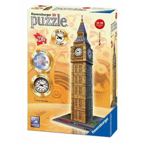 Ravensburger 12586 - Big Ben mit echter Uhr, 3D Puzzle, 216 Teile - Ravensburger Verlag