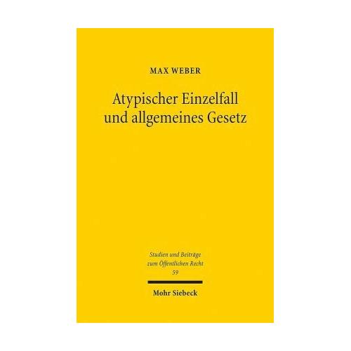 Atypischer Einzelfall und allgemeines Gesetz - Max Weber