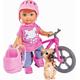 Simba 105733273 - Evi Love Holiday Bike, Puppe mit Fahrrad und Hund - Simba Toys GmbH & Co.