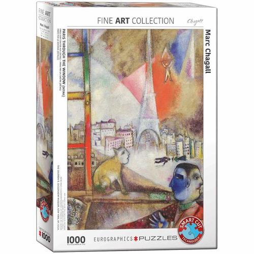 Eurographics 6000-0853 - Paris vom Fenster aus von Marc Chagall , Puzzle, 1.000 Teile - Eurographics