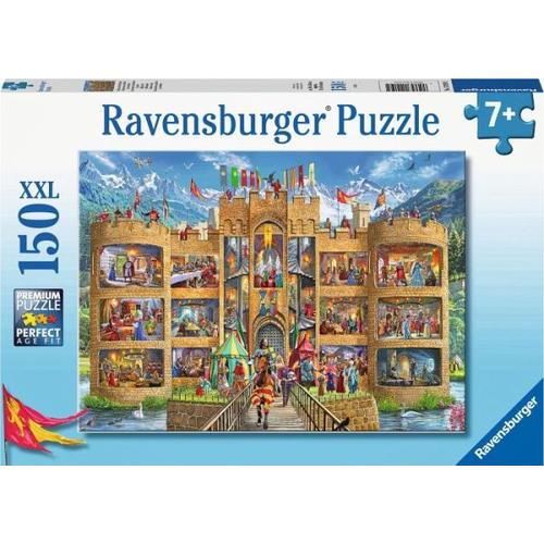 Ravensburger Kinderpuzzle - 12919 Blick in die Ritterburg - Ritter-Puzzle für Kinder ab 7 Jahren, mit 150 Teilen im XXL-Format