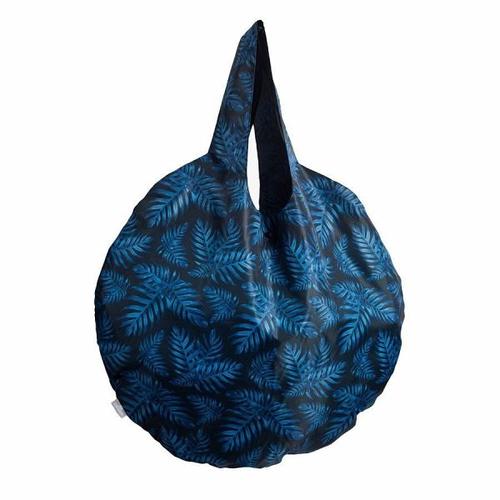 Easy Bag Round XL Philodendron blue