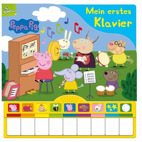 Peppa Pig: Mein erstes Klavier – Kinderbuch mit Klaviertastatur, 9 Kinderlieder, Vor- und Nachspielfunktion – Pappbilderbuch ab 3 Jahren