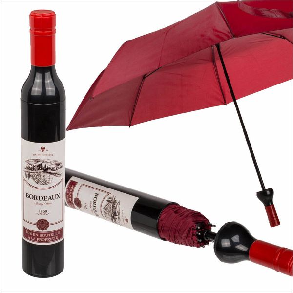 Regenschirm Deko Weinflasche