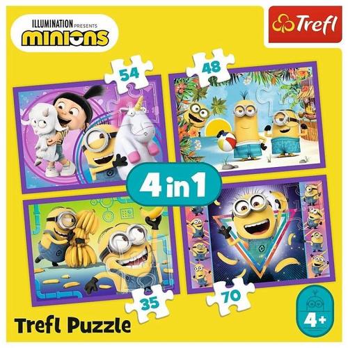 4 in 1 Puzzle - Minions (Kinderpuzzle) - Trefl