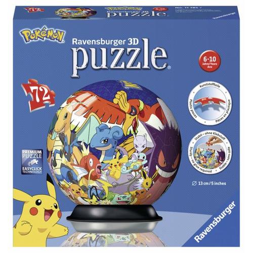 Ravensburger 11785 - Pokémon, 3D-Puzzleball, 72 Teile - Ravensburger Verlag