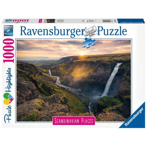 Ravensburger Puzzle Scandinavian Places 16738 - Haifoss auf Island - 1000 Teile Puzzle für Erwachsene und Kinder ab 14 Jahren - Ravensburger Verlag